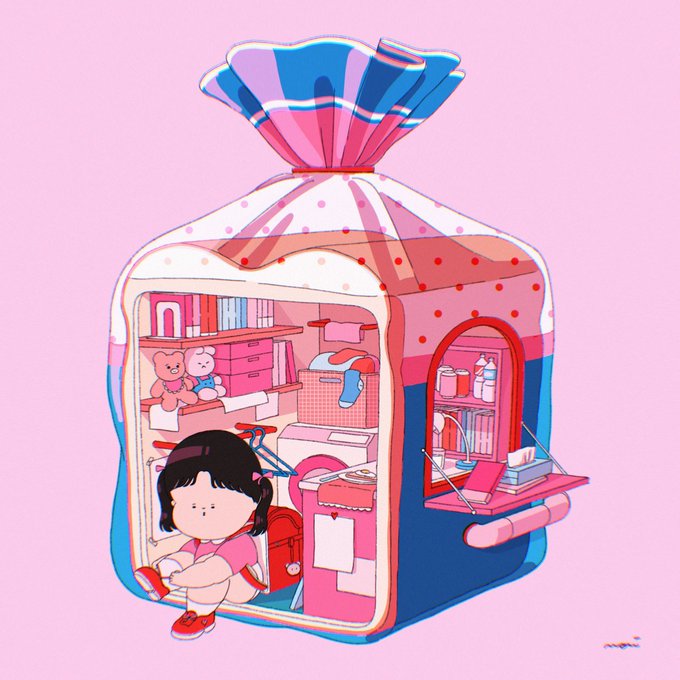 「pink bag」 illustration images(Latest｜RT&Fav:50)