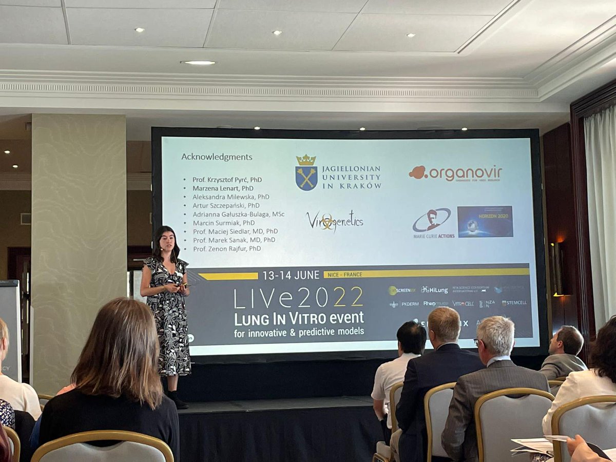 We are living for this!! Yesterday, our #ESR Emilia Barreto Durán presented her #research during a talk at #LIVe2022 in Nice, France. Great work, Emilia. #OrganoVIR #organoidsforvirology #conference