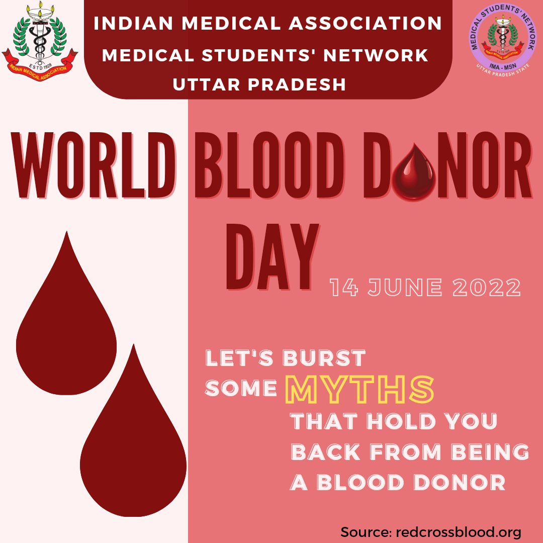 World Blood Donar Day | 14th June 2022

<a href="/imajdnnational/">IMA JDN National</a> <a href="/HqsMsn/">IMA-MSN (HQs) Official</a> <a href="/IndianMedAssn/">Indian Medical Association (HQs.)</a> <a href="/Dr_AkashVerma/">Dr.AKASH VERMA</a> <a href="/AbhiJha444/">Dr.Abhishek Jha</a>