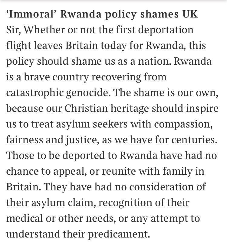 OfficeofABC's tweet image. Deporting asylum seekers should shame us as a nation. 

Our Christian heritage should inspire us to treat vulnerable people with compassion, fairness and justice. 

Read today’s letter in @thetimes from myself, @CottrellStephen and all the bishops who serve in @UKHouseofLords: