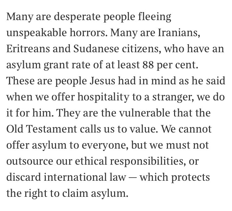 OfficeofABC's tweet image. Deporting asylum seekers should shame us as a nation. 

Our Christian heritage should inspire us to treat vulnerable people with compassion, fairness and justice. 

Read today’s letter in @thetimes from myself, @CottrellStephen and all the bishops who serve in @UKHouseofLords: