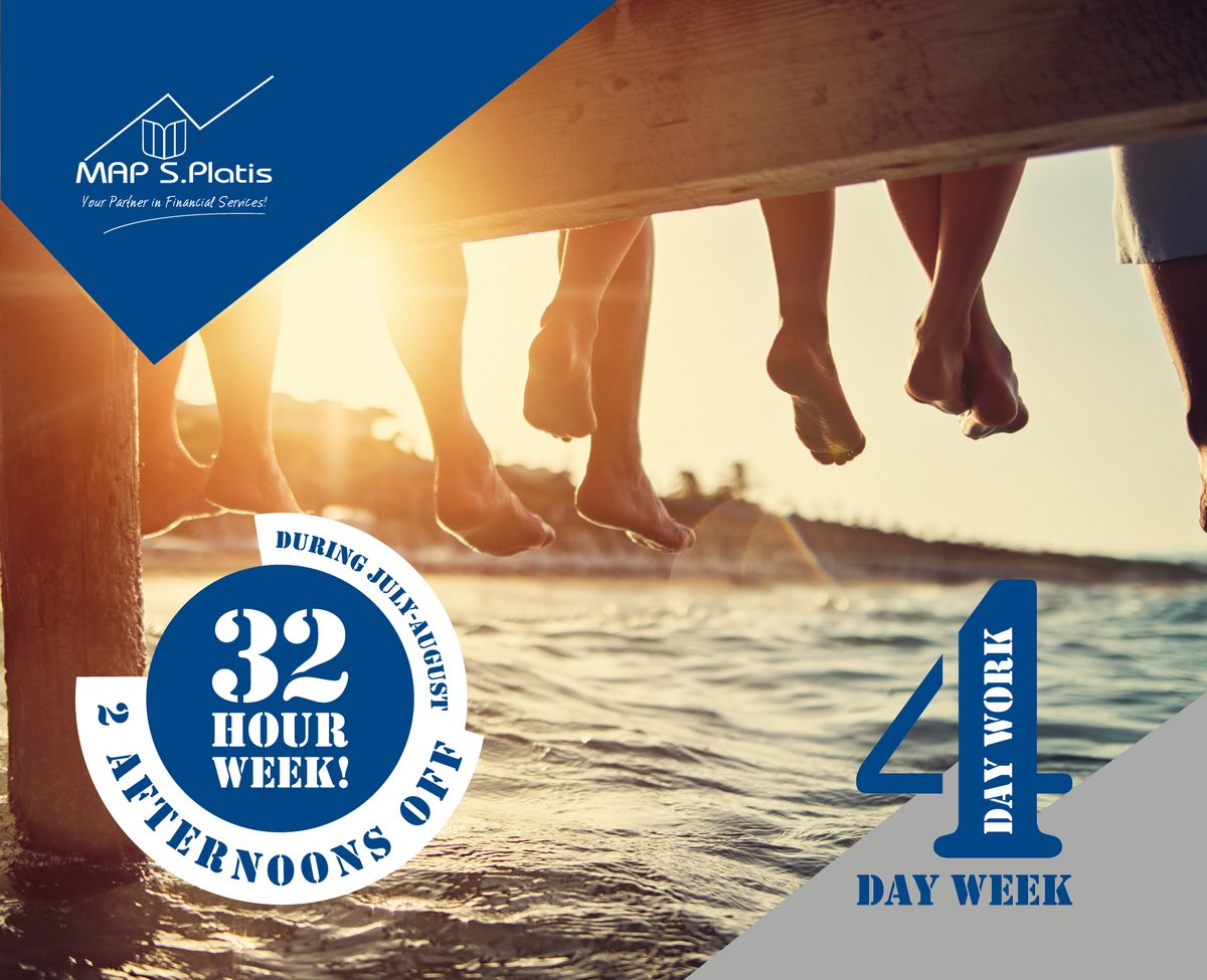 ComplyportEU's tweet photo. MAP S.Platis Group Pioneers #32HourWorkWeek for Staff This Summer!🙌
🔉 We're thrilled to announce the launch of a #4dayWorkWeek for our staff via the ‘Summer Afternoons’ programme! 
Learn more: https://t.co/QmUbOHv8Ag

#MAPSummer #32HourWorkWeek  #employerofchoice #Cyprus #UK https://t.co/eXvfXJ7h5d