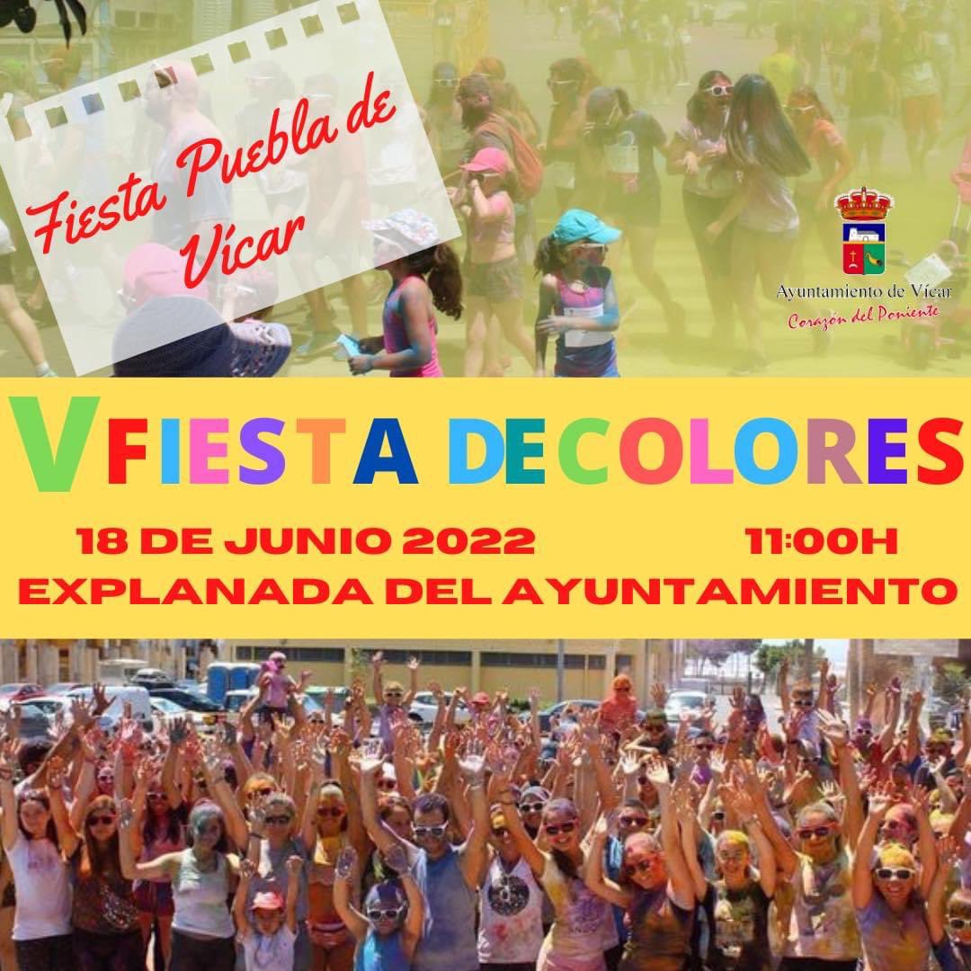 FIESTAS PUEBLA DE VÍCAR

¿Pensabais que se nos había olvidado la FIESTA DE COLORES?
Sábado 18, 11:00h, Explanada del Ayuntamiento FIESTA DE COLORES y a las 12:00h, FIESTA DEL AGUA Y DE LA ESPUMA.
<a href="/VLIDUENA/">VANESA LIDUEÑA</a> <a href="/OcioAlmeria/">Ocio Almería®</a> <a href="/LuzVicar/">Luz María</a> @almujjimenez <a href="/fsierra91/">FernandÖ</a> @