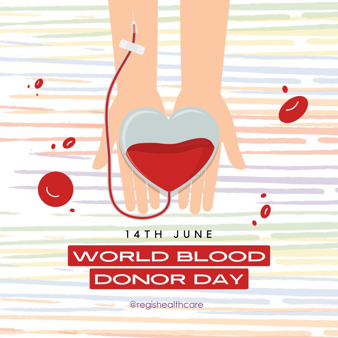regishealthcare's tweet photo. 💉🩸 WORLD BLOOD DONOR DAY 🩸 💉 

Today, the world says thanks to the incredible blood donors, thousands of people's lives are changed every day. https://t.co/zQaZYFsQcy