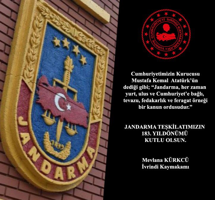 Milletimizin huzuru ve güvenliği için her daim görev başında olan kahraman Jandarma Teşkilatımızın 183. kuruluş yıl dönümü kutlu olsun.

#Jandarma183Yasında
