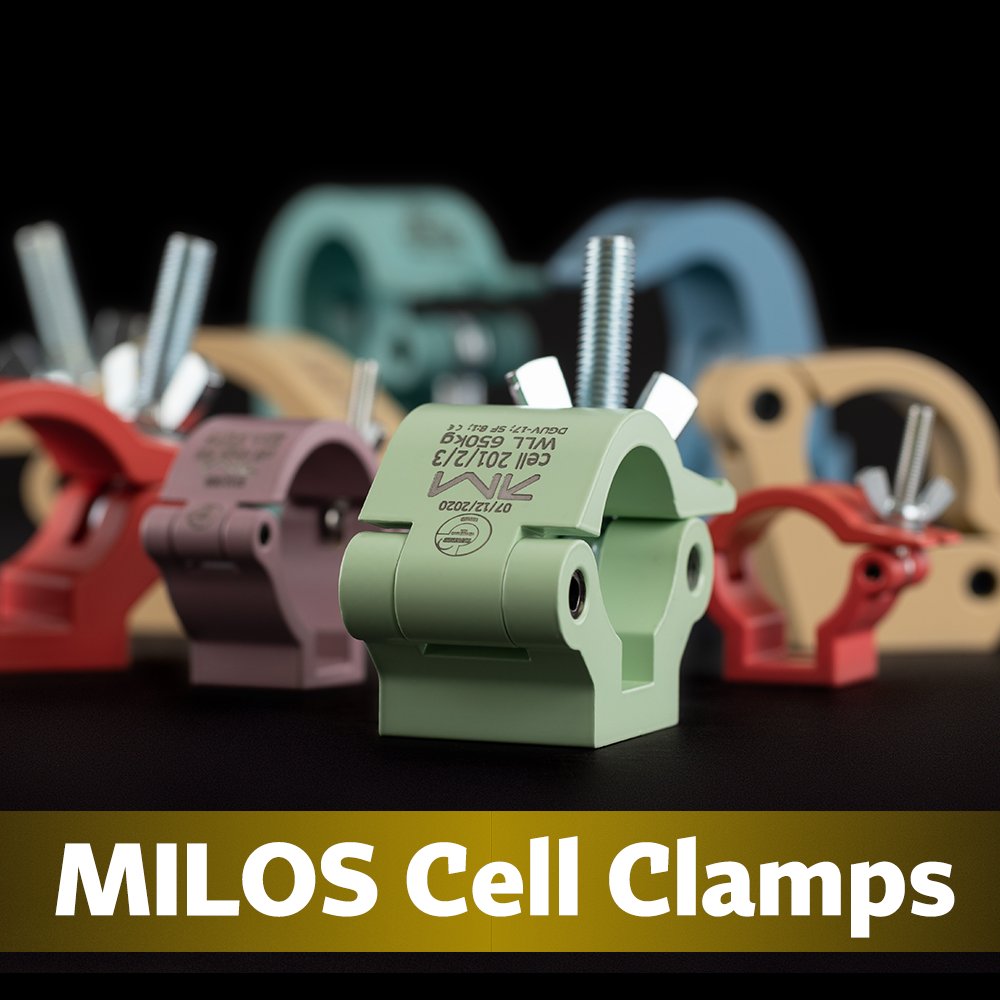 A wide range of Milos Cell Clamps are currently available and are fully compatible with tubes of a diameter of 32-35 mm, 48-51mm, and 60-63 mm.