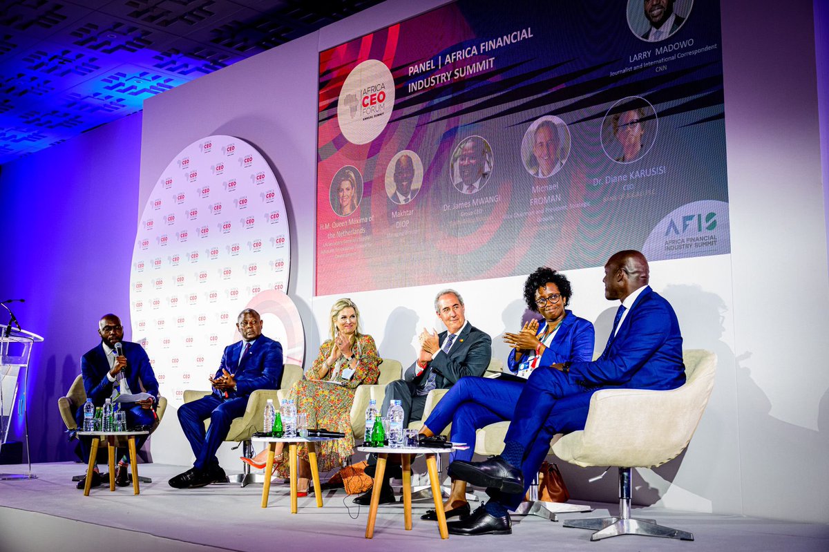 Makhtar Diop Great Panel Acf22 W H E Queen Maxima Of The Netherlands Unsgsa Dr James Mwangi Michael Froman Mastercard Amp Dr Diane Karusisi Bankofkigali All Passionate Advocates Championing Fintech As