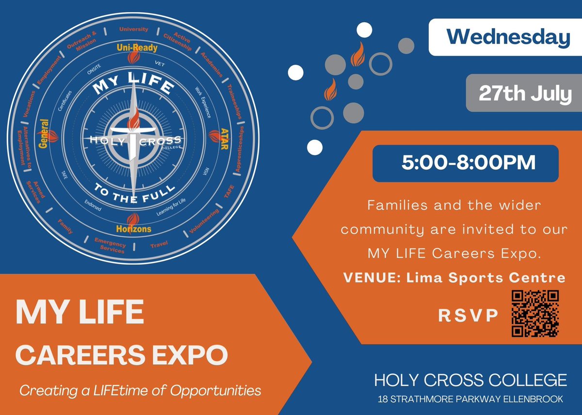 PaulMurphy2000's tweet photo. Come join us at the Holy Cross College My Life Careers Expo! Activities for all ages. #hccellenbrook https://t.co/7dQhTJHXQ6