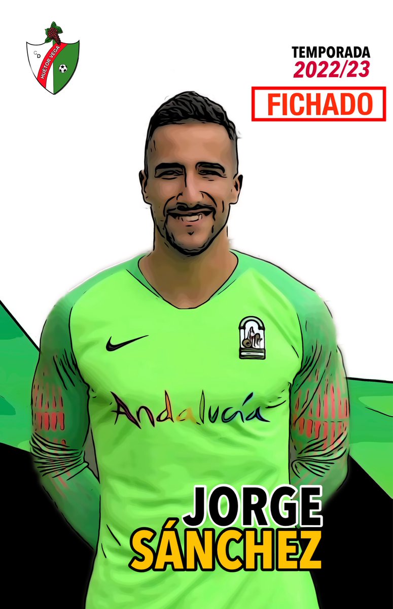 CD_HuetorVega's tweet photo. OFICIAL | Jorge Sánchez se convierte en nuevo jugador del @CD_HuetorVega.

Llega a Las Viñas uno de los mejores porteros de Tercera RFEF. Portero muy rápido, con gran golpeo de balón, buen juego de pies y extraordinario en el juego aéreo.

¡Bienvenido, Jorge! https://t.co/d9D0xLRyO4