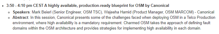 Join us on June 15 at the #OSMecosystemDay to learn about the highly available, production-ready blueprint for #OSM and how it has been practiced with Charmed OSM (charmed-osm.com) by @MarkBeierl and <a href="/HamidWajeeha/">Wajeeha Hamid</a> from <a href="/Canonical/">Canonical</a> 👇👇
osm.etsi.org/wikipub/index.…
#OpenSource
