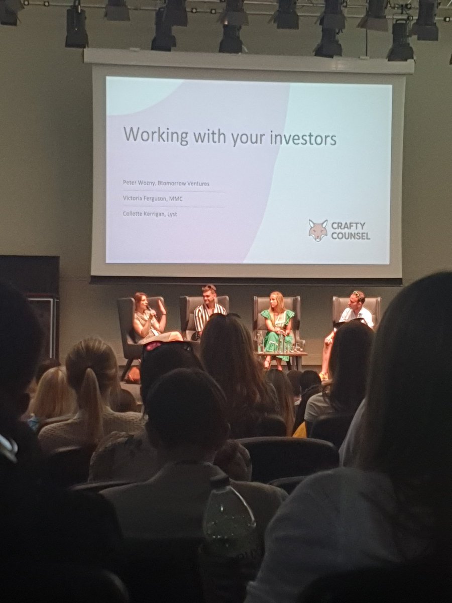 ReneeNGraham's tweet photo. Next up at #CraftyFest a session on "Working with your investors" with @BATplc's Peter Wozny (Btomorrow Ventures),
Victoria Ferguson, @MMC_Ventures
and Collette Kerrigan, @lyst @CraftyCounselHQ #CraftyFest2022 @BenWhiteCC https://t.co/P4qu1ercdF