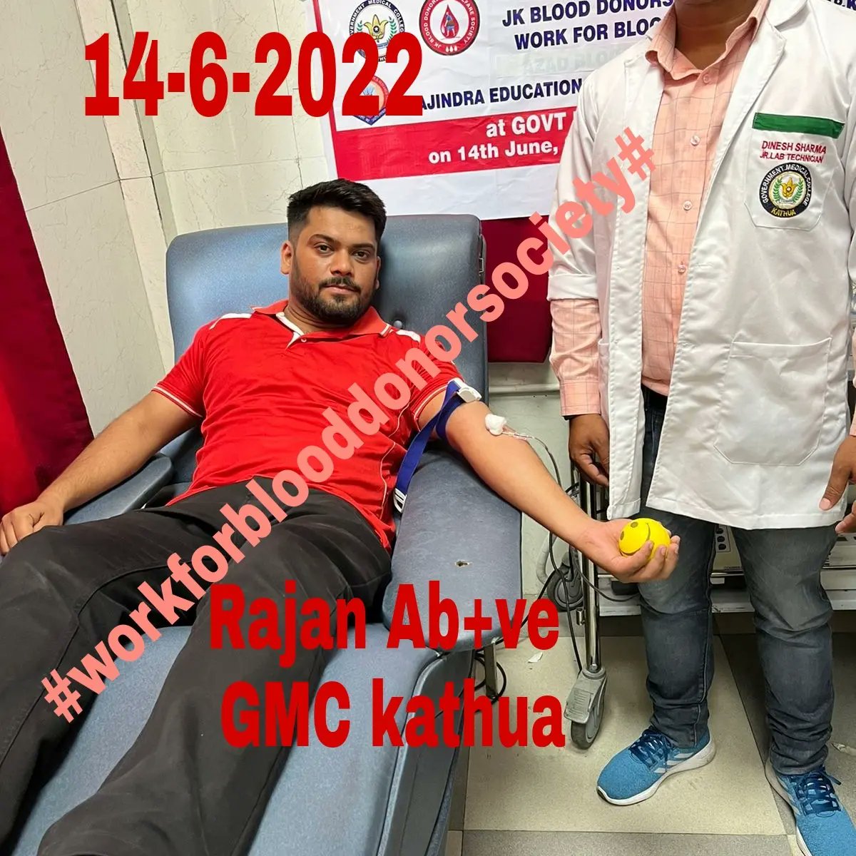 work for blood donation society Jammu and Kashmir tweet media