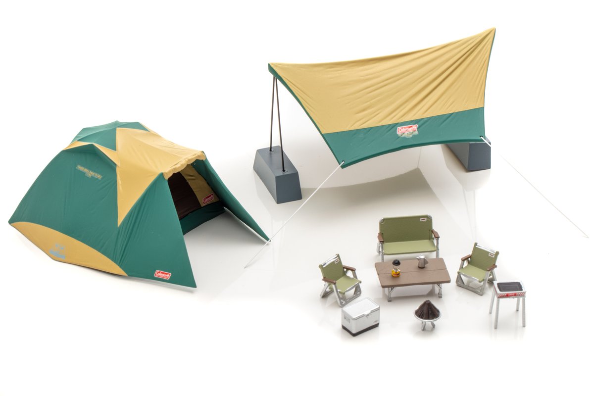 TABLECAMP第二弾！コールマン発売日が決まりました！

6月22日（水）発売となります！

TABLE CAMP 1/43 コールマン キャンプセット タフワイドドーム IV/300 (グリーン/ベージュ) ￥4,180.-（税込）

hiko7.com/SHOP/TC430002.…

#テーブルキャンプ #tablecamp #コールマン #ミニチュア #ジオラマ