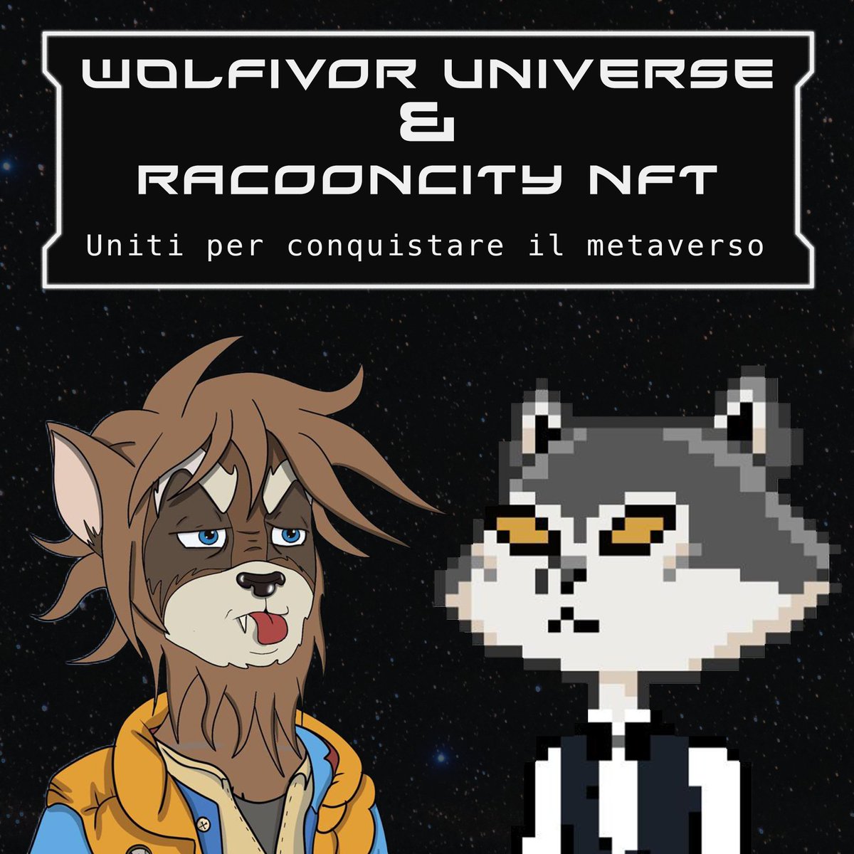 🇬🇧To celebrate the collaboration with RacoonCity today at 6pm: Special Giveaway🔥🐺🦝
🇮🇹Oggi per celebrare l'inizio della collaborazione con RacoonCity NFT alle ore 18 ha inizio uno Speciale Giveaway 🔥🐺🦝
#nft #nfts #NFTCollection #NFTcollectible #NFTs