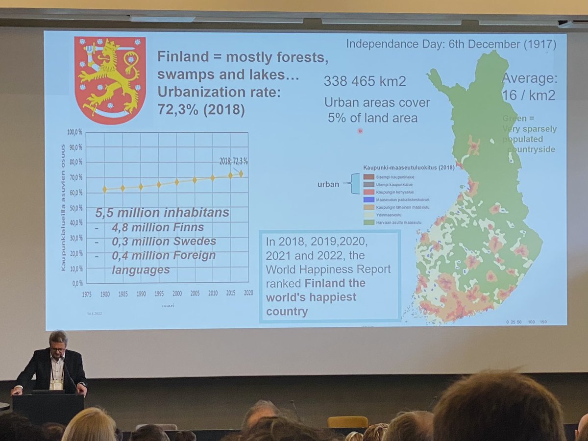 In Helsinki for @ishf2022. Starting with presentations on the Finnish housing system. @JarmoLinden invites us to come live in the happiest country in the world. #ishf2022