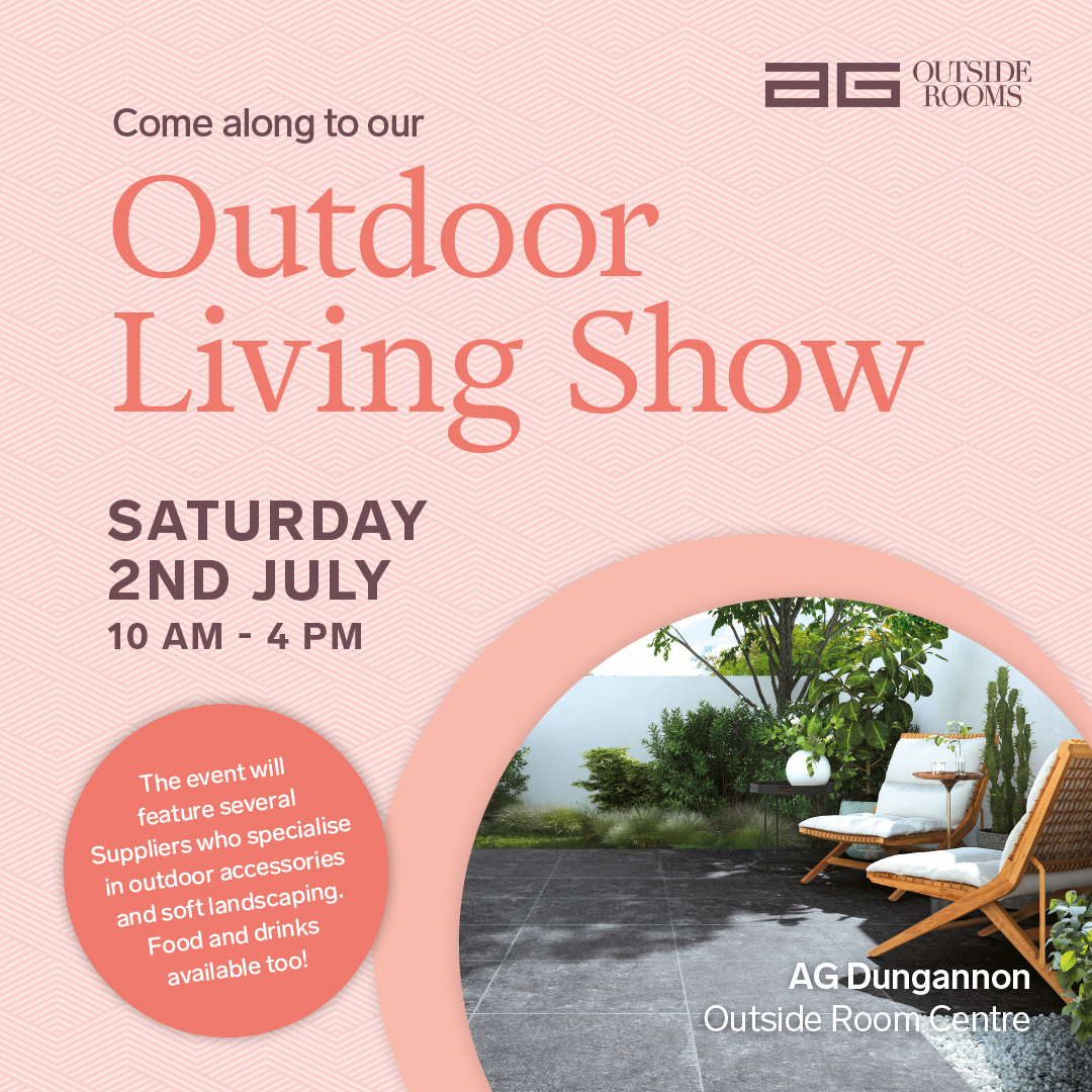 AG Outside Rooms are hosting an Outdoor Living Event Saturday 2nd July!

Come along to our Dungannon Outside Rooms centre from 10am – 4pm which will feature suppliers of outdoor living related goods and accessories which complement our hard landscaping 🏡 

#OutdoorLiving
