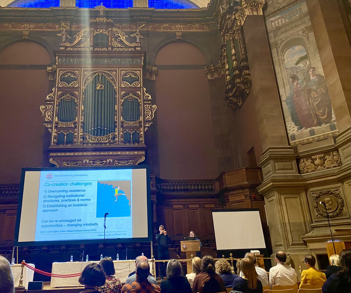 Inspirational presentation by <a href="/cathybovill/">Prof Cathy Bovill</a> and <a href="/colmharmon/">Colm Harmon</a>. Love the idea of Co-creation the #curriculum Learning how students learn, HE remains their expertise, but be more involved in a shared decision-making #UoELTConf22