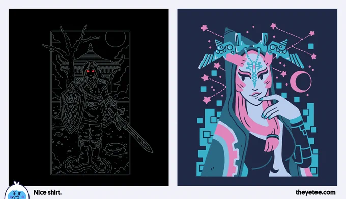 NEW! We've got Am I So Beautiful That You've No Words Left? designed by @999DeadDraculas and DARKNESS designed by @Dreweyes both available for 24 hours only at https://t.co/ZD8ueXQ3ta 