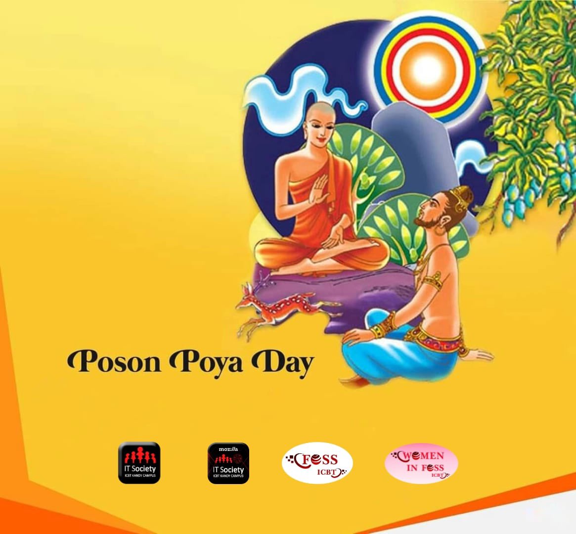 icbt_it's tweet photo. May the commemoration of the advent of the teaching of four noble truths refresh you all a new awakening to enter the eternal bliss ! 

Wishing everyone a Blessed Poson Poya Day !

#icbtit #mozillaicbt #fossicbt #wifiicbt https://t.co/Vok9w3L6dm