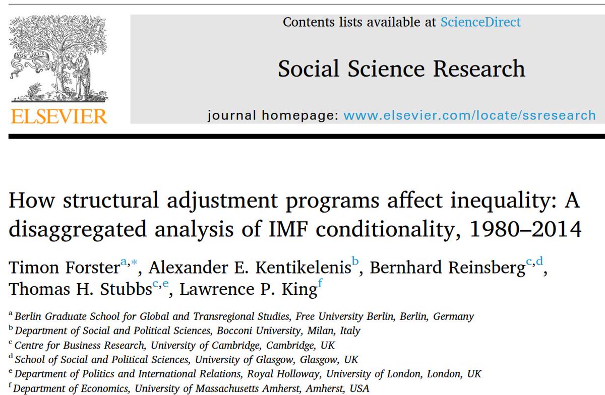 CangoPedro's tweet photo. Un artículo publicado en una de las mejores revistas del mundo "Social Science Research", muestra que las condicionalidades del #FMI aplicadas en 135 países solo contribuyeron al incremento de la desigualdad. Entonces ¿Quién tiene la razón? ¿El pueblo o el #FMI? #ParoEcuador https://t.co/EDRtgVGs6h