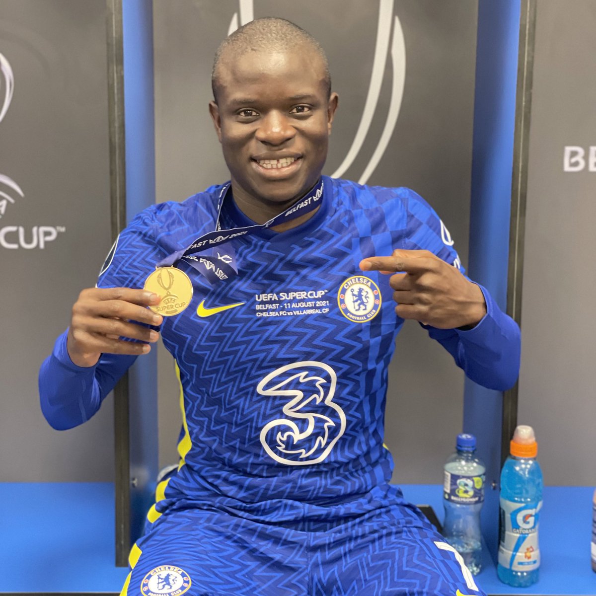 CFCNewsReport's tweet photo. N’Golo Kanté is the only player in football history to win the Premier League, World Cup, Champions League and Club World Cup all at the same club. 

A #CFC legend. [@sportingindex] https://t.co/VdwI5JbG6n