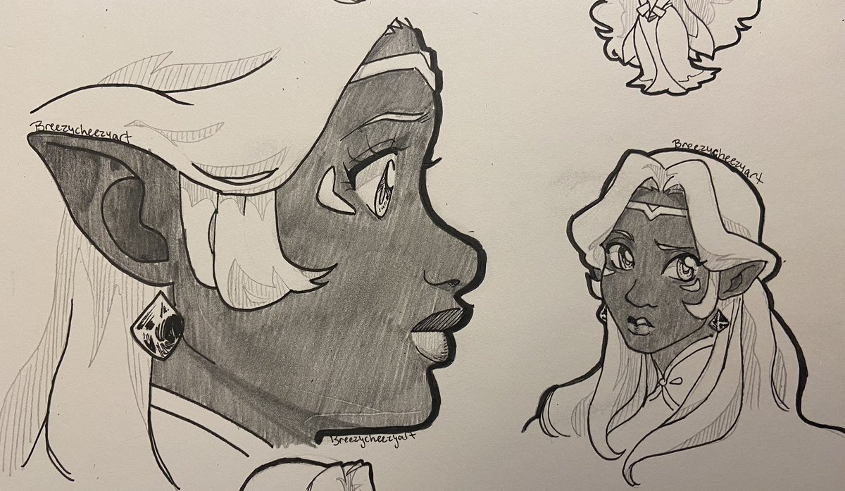 Sketched my muse again, with a bit more of an "anime" flare to it ☺️ #princessallura