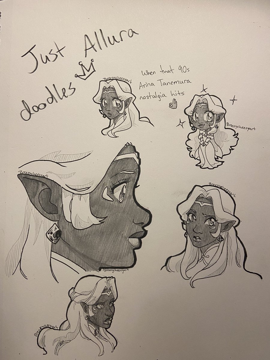 Sketched my muse again, with a bit more of an "anime" flare to it ☺️ #princessallura