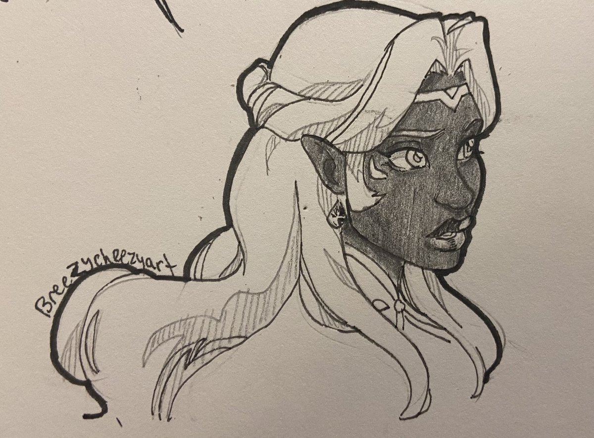 Sketched my muse again, with a bit more of an "anime" flare to it ☺️ #princessallura