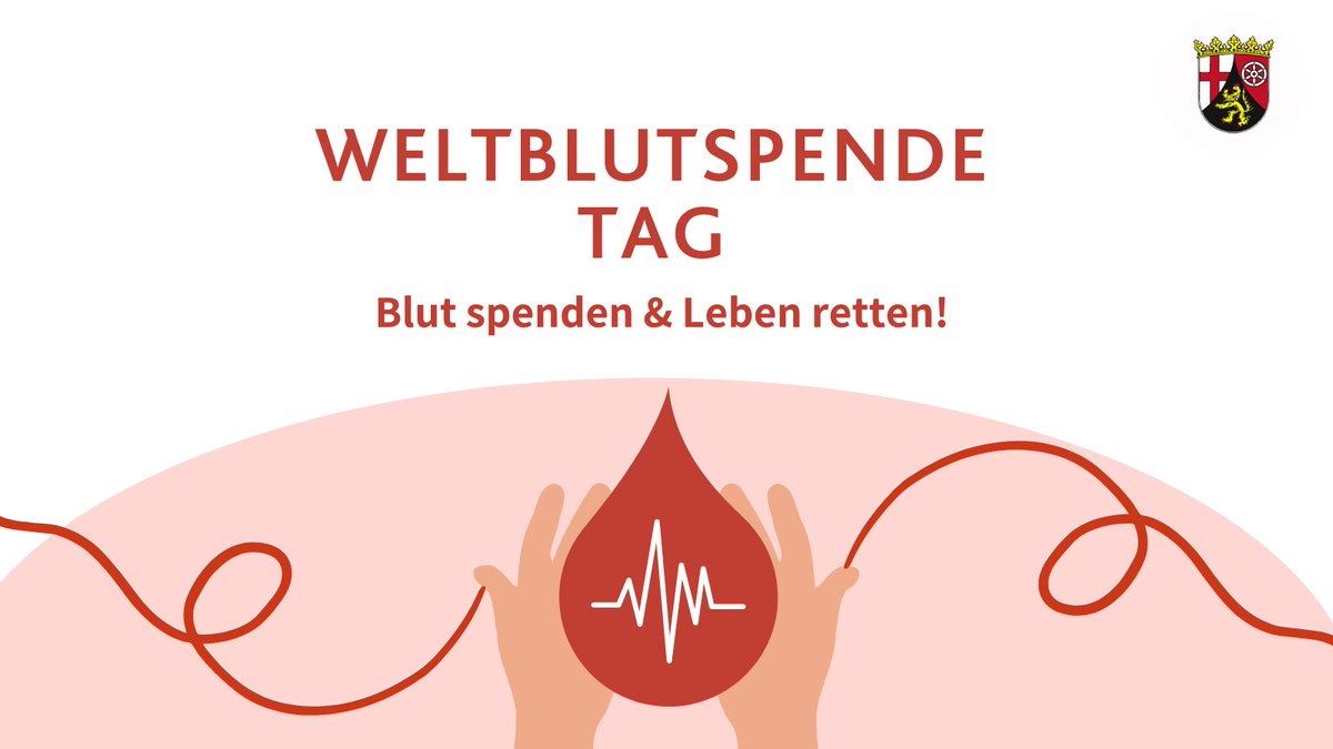 rlpNews's tweet image. 🩸❤️ Heute ist #Weltblutspendetag! #Blutspenden ist und bleibt unverzichtbar - besonders für Betroffene nach schweren Unfällen, bei größeren Operationen oder zur Behandlung bestimmter Erkrankungen. Informieren und dann ganz einfach Spender/in werden! #missingtype