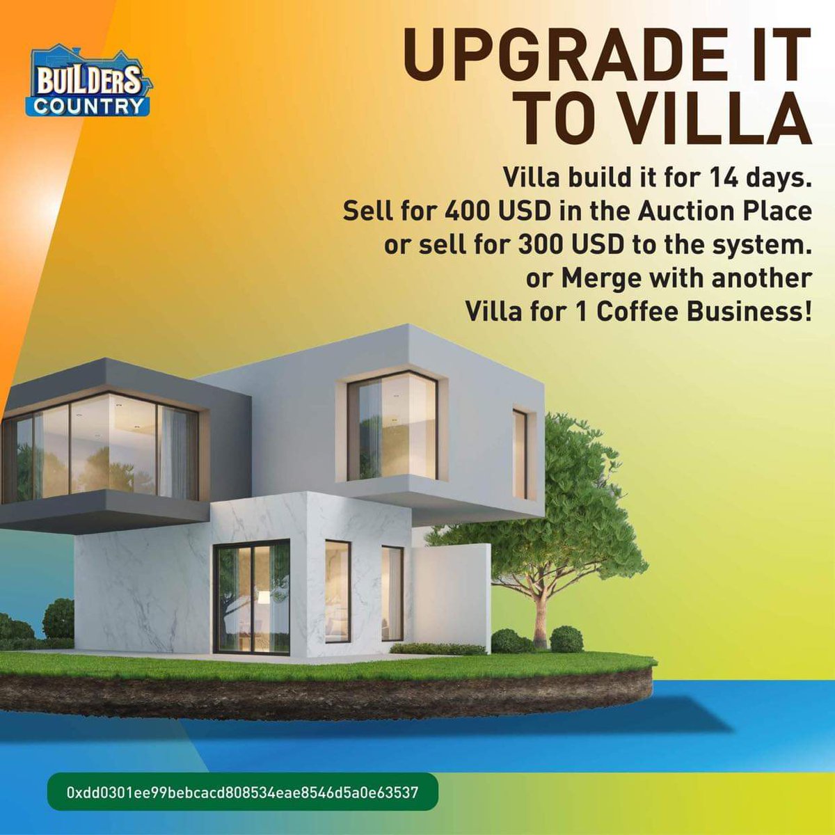 LET'S EARN TOGETHER!!

BUILDERS COUNTRY:
A new Build-to-Earn Citizenship NFT Game that lets you build, earn, and have FUN! 

For more information visit ⬇️

Website: builderscountry.com

So, what are you waiting for?! Join Builders Country and START EARNING!
#bcash #bcountry