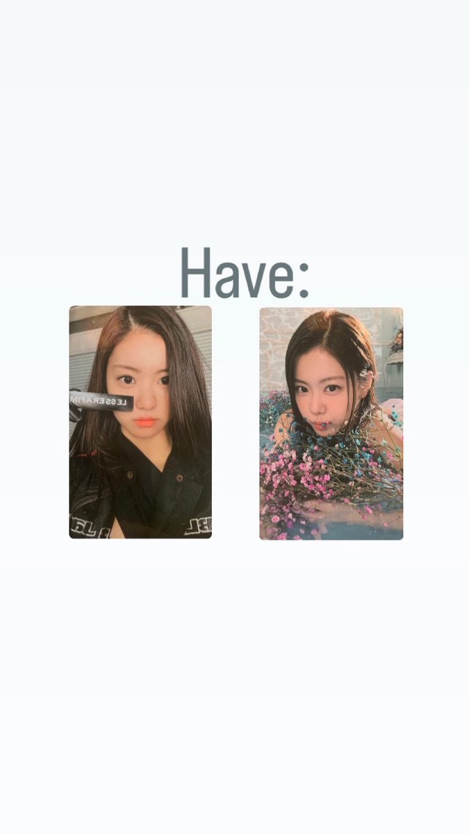 yaa_nabb's tweet photo. GARAM BLACK PETROL AND BLUE CYPHER PC 

WTS/WTT 
🫧freshly pulled  
le sserafim garam huh yunjin pc https://t.co/sYEao32ym0