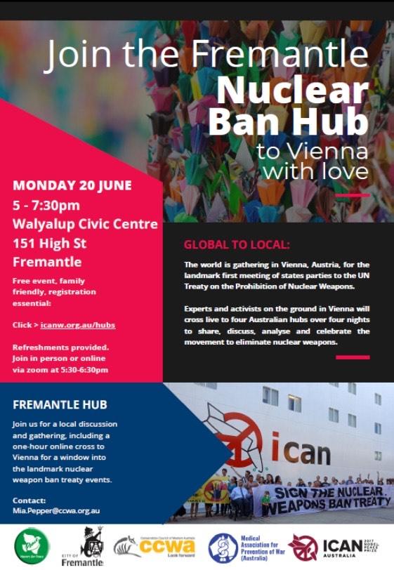 OneWorldCentre's tweet photo. Think Global, Act Local! 5-7.30pm, 20 June.
ICAN (The International Campaign to Abolish Nuclear Weapons)  invites you to click on the link below to register for our free family event to mark the first anniversary of the Treaty to ban nuclear weapons.
https://t.co/bHSUqlv7td https://t.co/vxNxX5rPUS