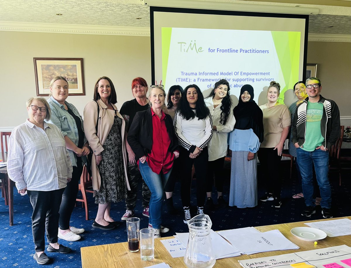 EjayeMoran's tweet photo. Great day yesterday with some of the amazing Frontline Practitioners at @SafeNet_UK 100% commitment to #traumainformed practice to support survivors. Thanks for your commitment and focus #ONMSPTIME feeling inspired. https://t.co/QoLFHEmNIS