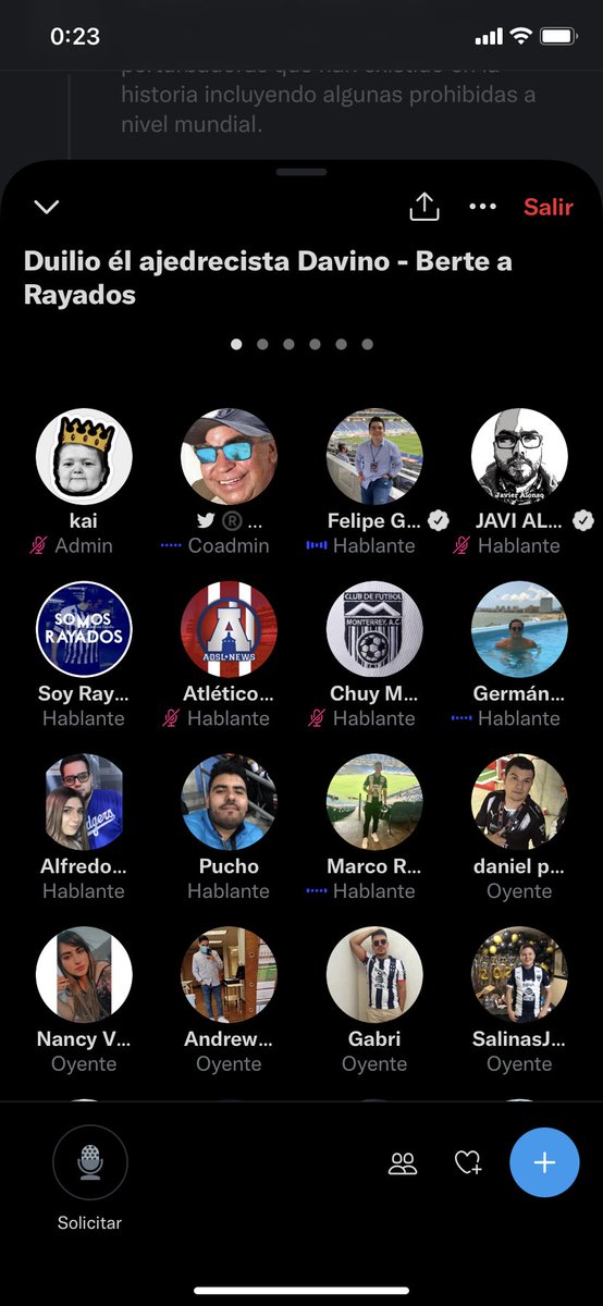 Estuve en el space  <a href="/FelipeGalindot/">Felipe Galindo</a> <a href="/GermanBarona3/">Germán Barona</a> <a href="/SomosRayados/">Soy Rayado 🌟</a>