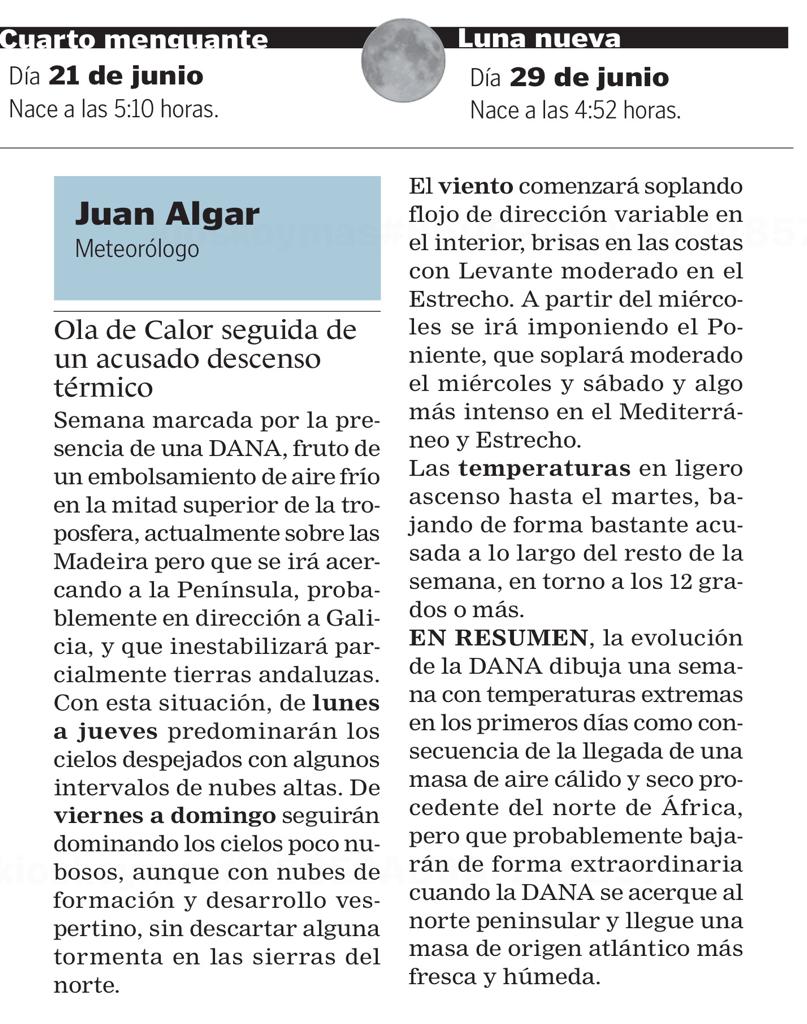 Posibilidad de tormentas aisladas