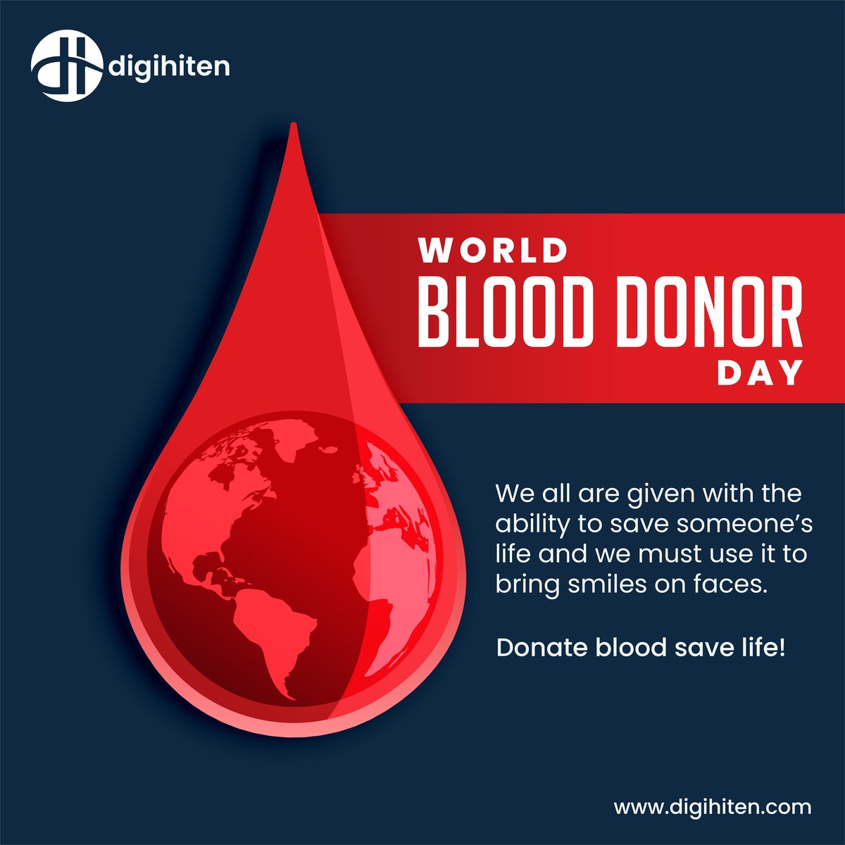 digihiten's tweet photo. We all are given with the ability to save someone’s life and we must use it to bring smiles on faces. Happy World Blood Donor Day.
#WorldBloodDonorDay  #WorldBloodDonorDay2022  #blooddonation #donateblood  #SaveLife  #donatebloodsavelife #blooddonorday #blooddonors  #digihiten https://t.co/U127rR6IoK