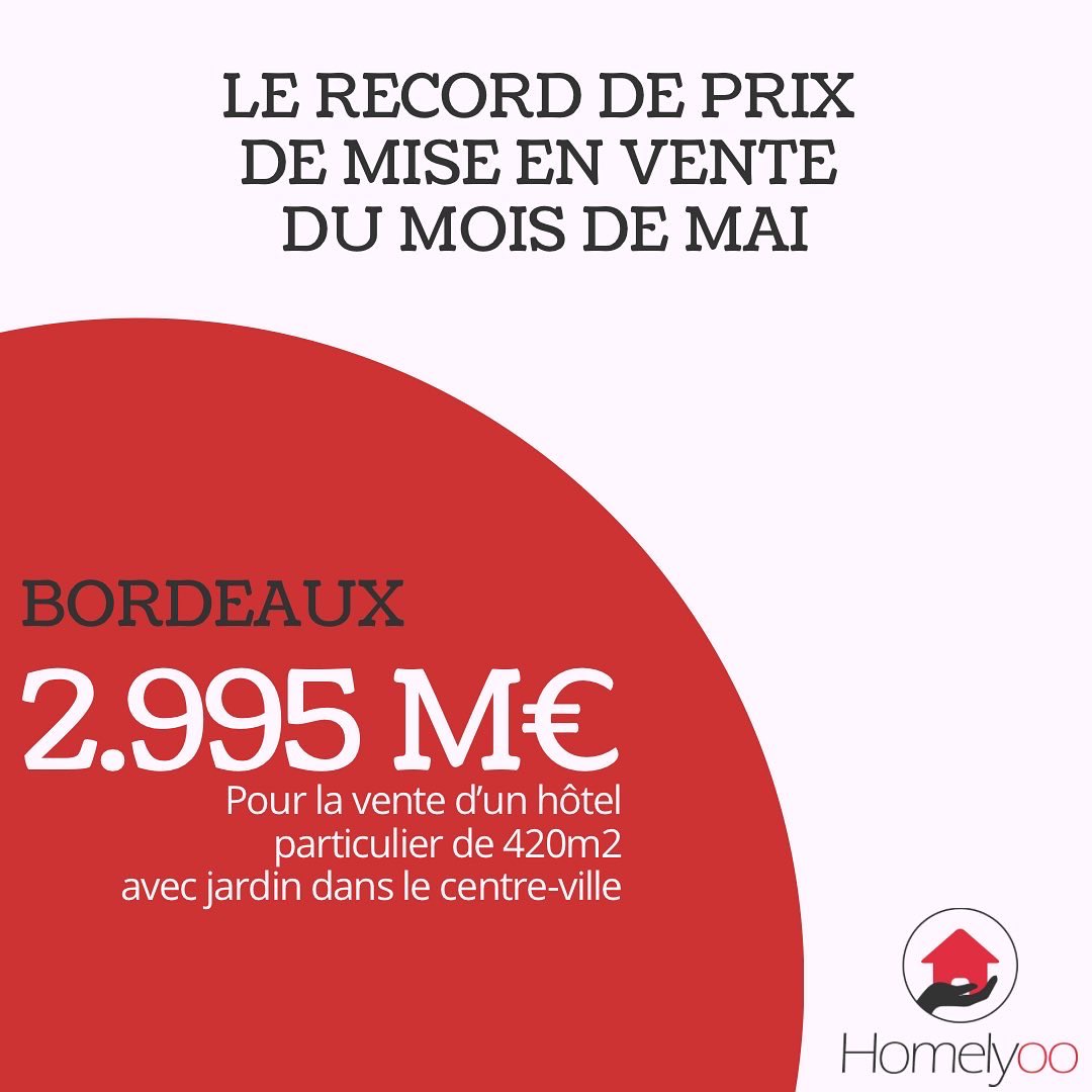 homelyoo's tweet photo. Bordeaux prend des couleurs en ce mois de mai !
👉🏻L’évolution des prix est limitée par rapport au mois d’avril : ils se maintiennent au-delà des 5000€/m2.
 
(Données @YanportImmo – Annonces actives en mai 2022 – Maisons &amp; appartements dans l’ancien)
#immobilier #achatimmobilier https://t.co/uXfwjqf60e