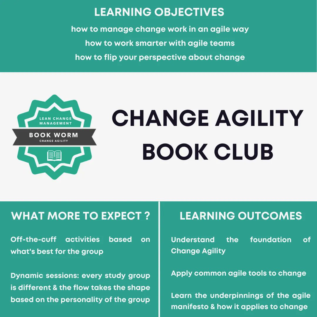 LeanChangeOrg's tweet photo. Join us at the “Change Agility” #Bookclub with author @jasonlittle 4 Wednesdays from 2 Nov to 23 Nov
At 0900 EST
https://t.co/yFE64e0tns
At 2000 EST
https://t.co/uS9NbSyBX0

#leanchange #changemanagement #change #innovation #leadership #leancoffee #hr #management #changeagility https://t.co/lltxVs63bK