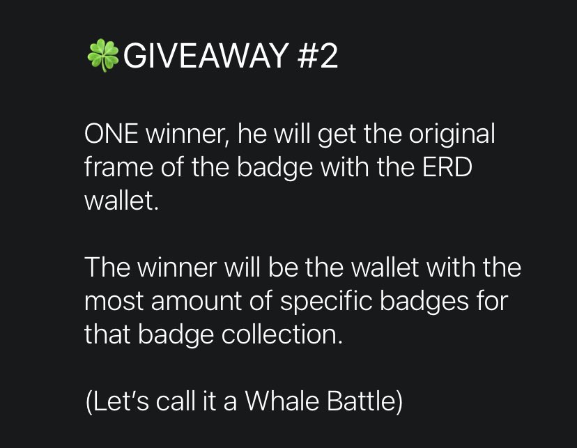 Don’t forget if one of this Maiar Badges sell’s out (for every badge the same giveaway)

@ElrondNetwork @ElrondWarriors <a href="/ElrondUs/">xElrondUs 🇺🇸 MultiversX #EGLDSqueeze</a> @ElrondEsp @ElrondFrance <a href="/getMaiar/">X Portal</a> 

This will be activated 👇