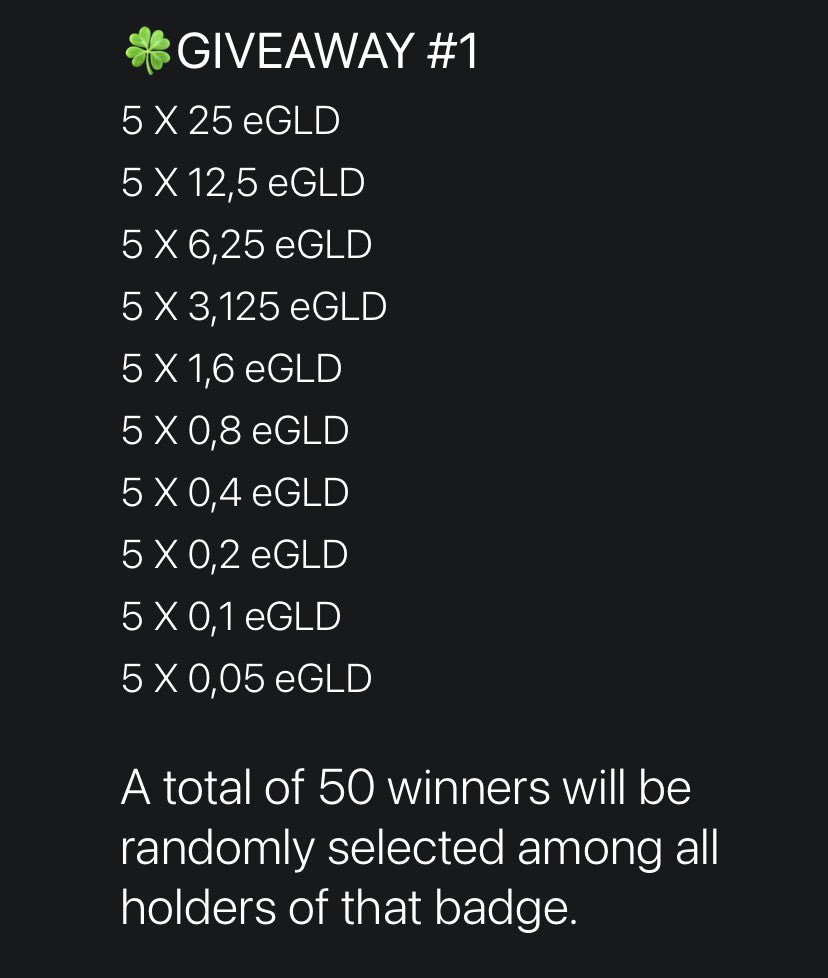 ERD4d25d5's tweet photo. Don’t forget if one of this Maiar Badges sell’s out (for every badge the same giveaway)

@ElrondNetwork @ElrondWarriors @ElrondUs @ElrondEsp @ElrondFrance @getMaiar 

This will be activated 👇 https://t.co/QBWkAP3cak