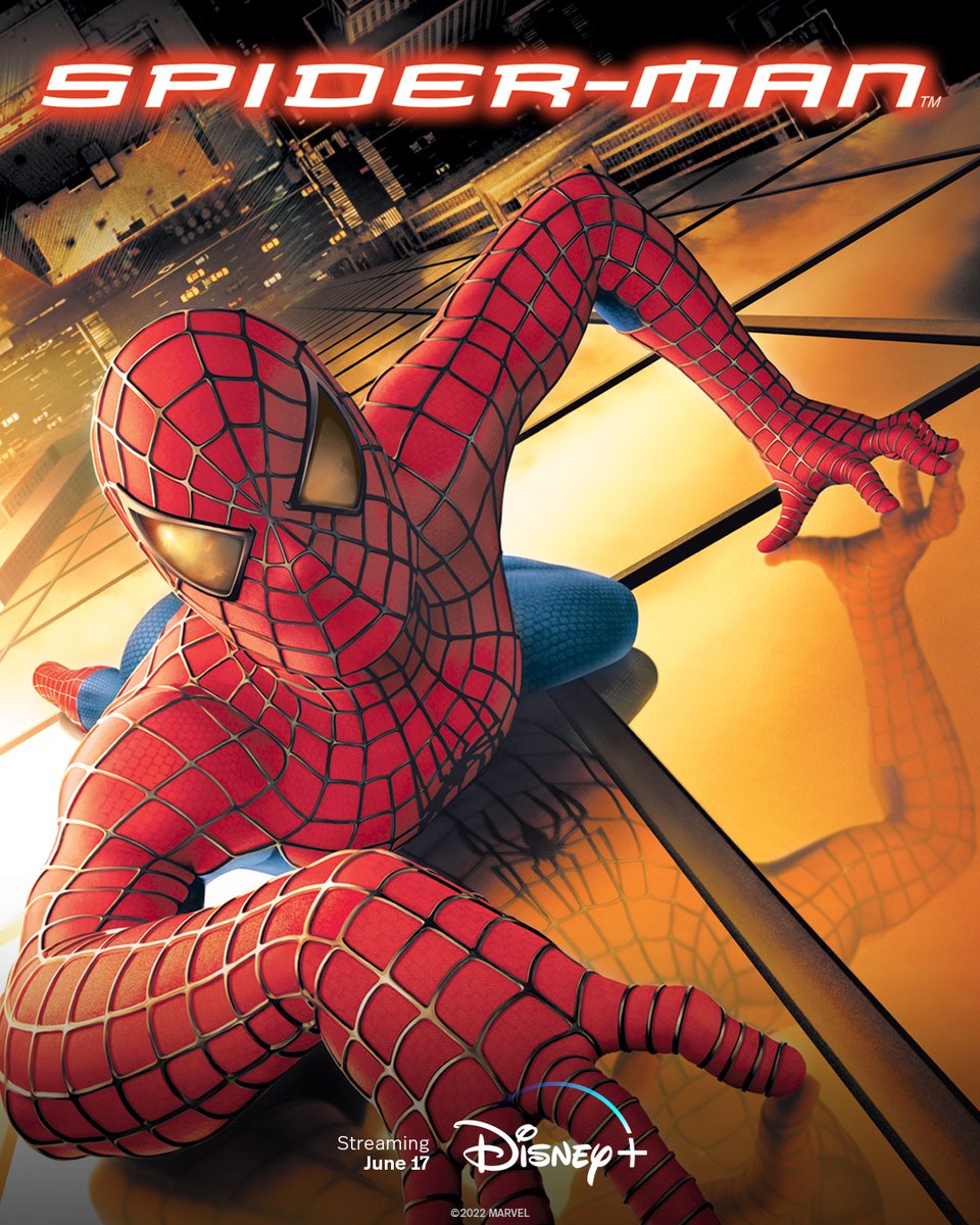 DisneyPlusUK's tweet photo. Our Spidey Senses are tingling. 🕷
Catch these Spider-Man movies swinging onto Disney+ in the UK on June 17! (2/3) https://t.co/4UfMJKaogO