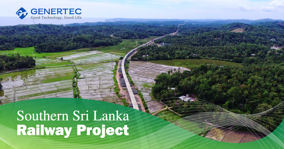 Genertec_Global's tweet photo. 🛤️The Southern Sri Lanka Railway, #Genertec CMC's EPC project, is the country's first eco-friendly #railway. #BRI #GreenGenertec #GoGreen #WeAreTogether #GoodTechnologyGoodLife https://t.co/DYPpS0erPT