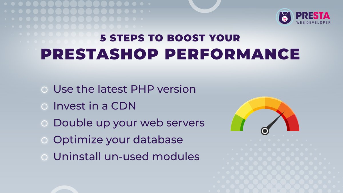 Prestashop Developer (@prestadeveloper) on Twitter photo Do you think that optimizing #Prestashop performance is a tuff task? No it's not.
With our own experiences gathered in the process of working, we know how to optimize its performance! 
Refer to our blog post: bit.ly/3NPBDC1
Visit our website prestawebdeveloper.com Do you think that optimizing #Prestashop performance is a tuff task? No it's not.
With our own experiences gathered in the process of working, we know how to optimize its performance! 
Refer to our blog post: bit.ly/3NPBDC1
Visit our website prestawebdeveloper.com