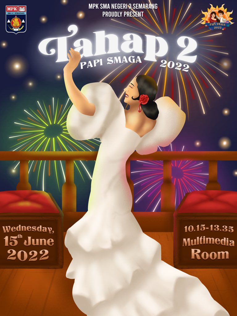 Hola, Estrella 🎷
MPK SMA Negeri 3 Semarang Proudly Present

💫 𝐓𝐀𝐇𝐀𝐏 𝟐 𝐏𝐀𝐏𝐈 𝐒𝐌𝐀𝐆𝐀 𝟐𝟎𝟐𝟐 💫

Akan dilaksanakan pada:
🗓 Rabu, 15 Juni 2022
⏰ 10.15 - 13.35 WIB
📍 Ruang Multimedia

Nos vemos 🥳👋🏻 

Follow us on Instagram
📱@mpksmaga