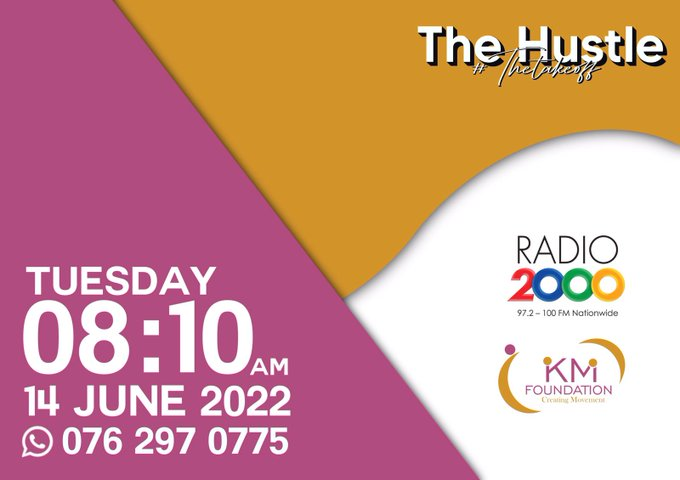 Radio2000_ZA's tweet photo. #Thehustle| @KM_Foundation1- AN NPO that advances women and children’s rights especially with regards to child Abuse, GBV, and Substance Abuse

Contact: https://t.co/Vd8YmjdJsm
#TheTakeOff 

@bonganimtolo_ @NalaDagada @LonwaboNkohla https://t.co/6jBR8S0Mud