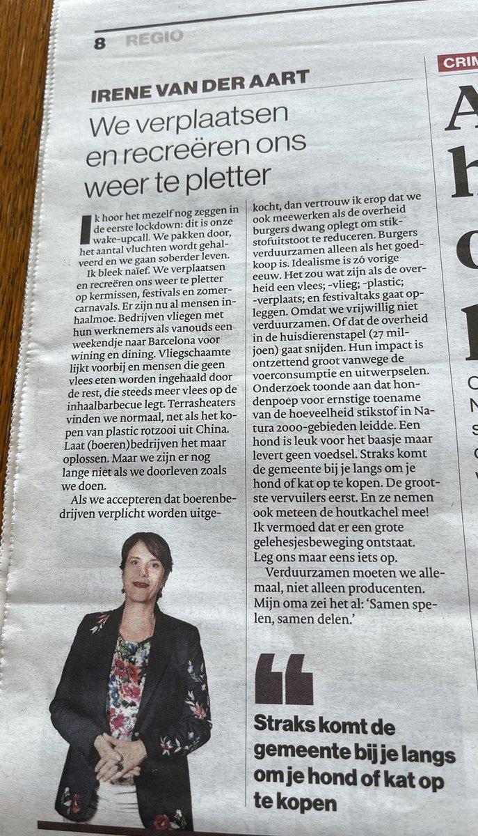 Goedemorgen, <a href="/IrenevanderAart/">Irene van der Aart</a> #leestip #stikstof