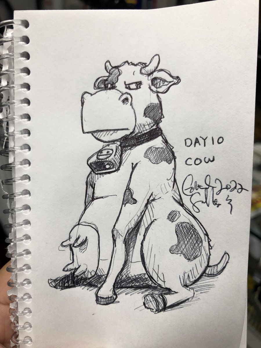 Day 10 #cow #JUNETOON #JUNETOON2022 #art #ink #drawing #sketch