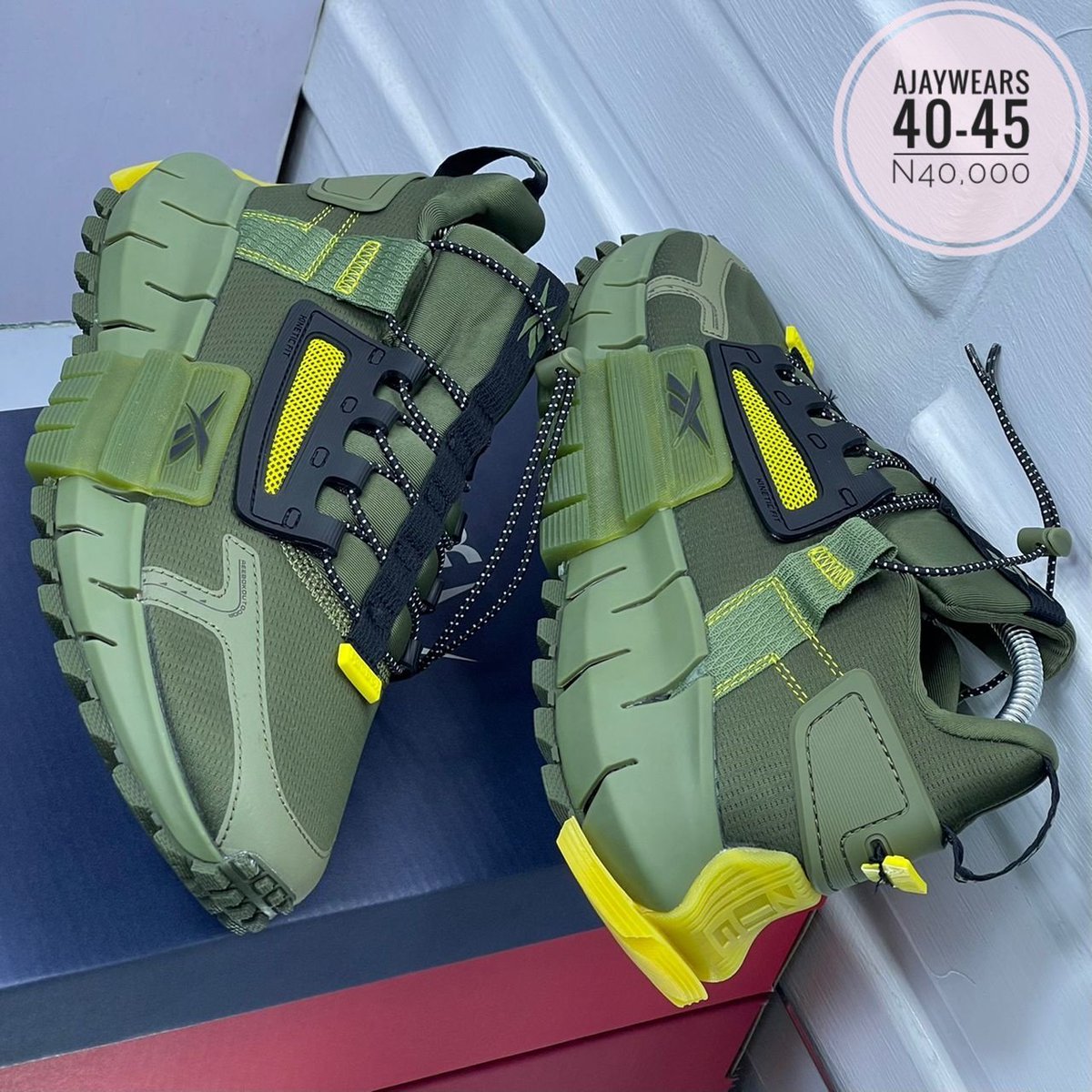 Ajaywears's tweet photo. R E E B O K. 

40-45 
N40,000 

We deliver nationwide.
Kindly send us a dm or WhatsApp https://t.co/htjdqNrCnm to order. https://t.co/vzkJblxxEq