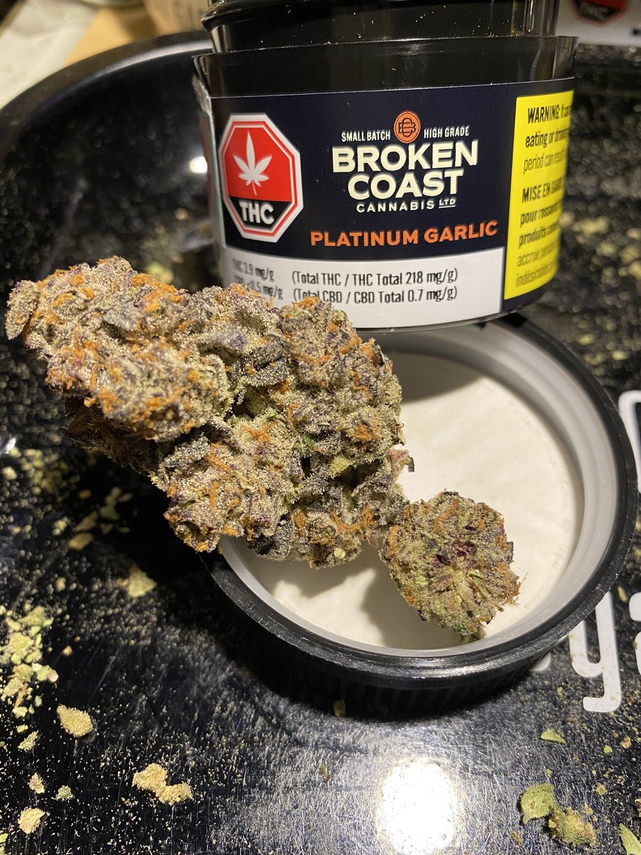 Holy is @brokencoastltd just killing it with this drop. With an intense nose of a skillet with garlic and onions this beautiful bud will be a re purchase for sure. Do yourself a favour and try this amazing smoke 💨💨💨💨💨💨💨💨 
Purchased like always from <a href="/Glenmore420/">Cannasseurs Cannabis</a> in Kelowna