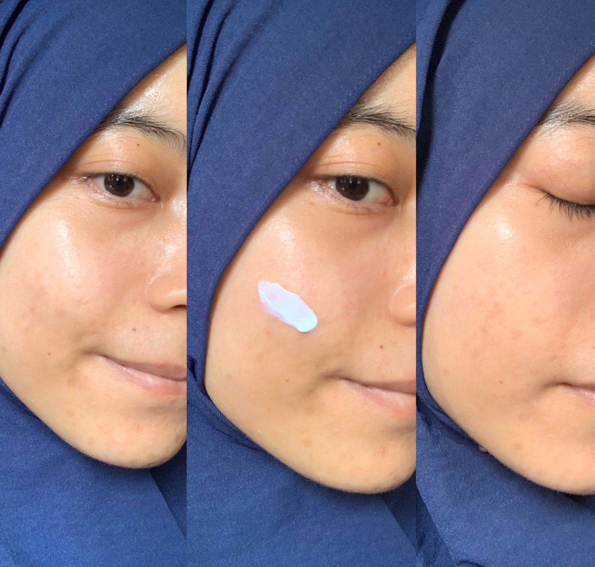 kejumini's tweet photo. Skincare pagi ini pakai Cloud Sunscreen dari @skingameofc (ɔˇ³ˇ)ɔ

Teksturnya creamy mirip whipping cream! 🧁

Diblendnya gampang banget! Di kulit aku nggak ada efek tone up.

Btw aku pakai sblm pake SS ini aku pakai moist karena kulitku agak kering.

#racuninskincare https://t.co/NZcERgWxDt